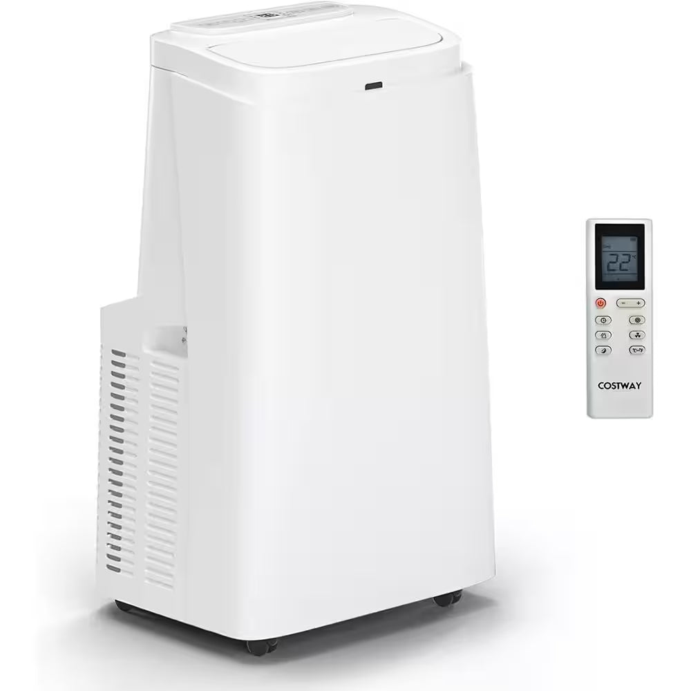 9,000 (DOE) BTU Portable Air Conditioner Cools 350 Sq. Ft. With3 Fan Speeds in White