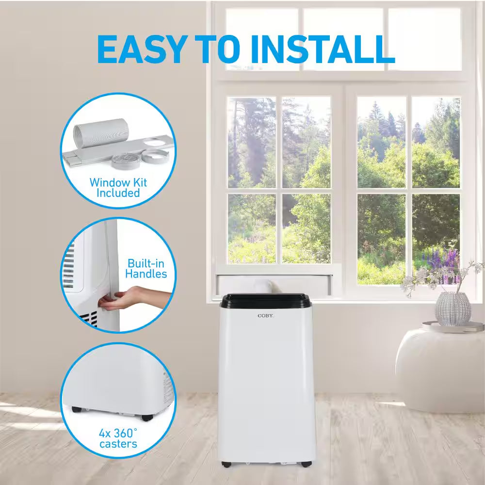 CBPAC 8150(DOE) BTU Portable Air Conditioner 550 Sq. Ft. without Heater with Dehumidifier with Remote in White