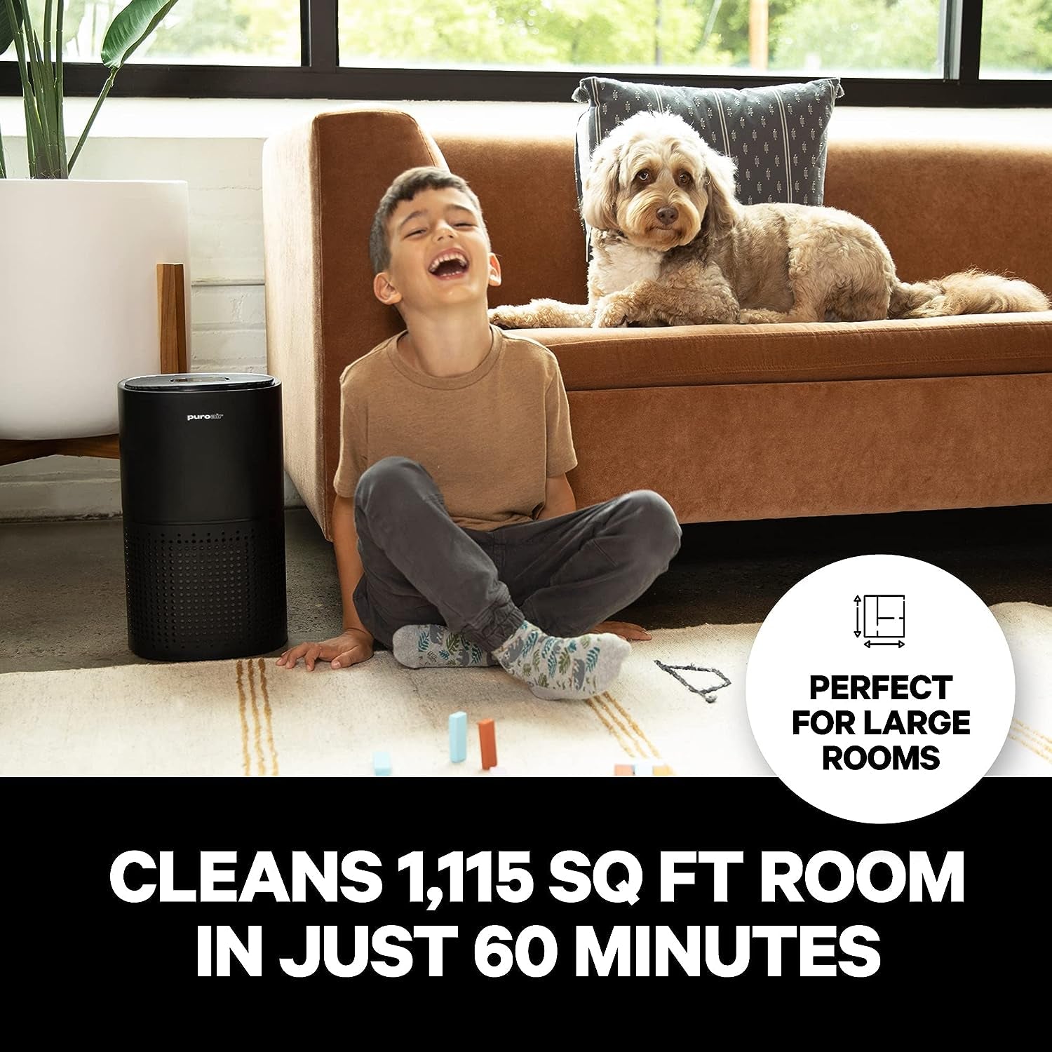 Puroair HEPA 14 Air Purifier for Home - Covers 1,115 Sq Ft - Air Purifier for Al