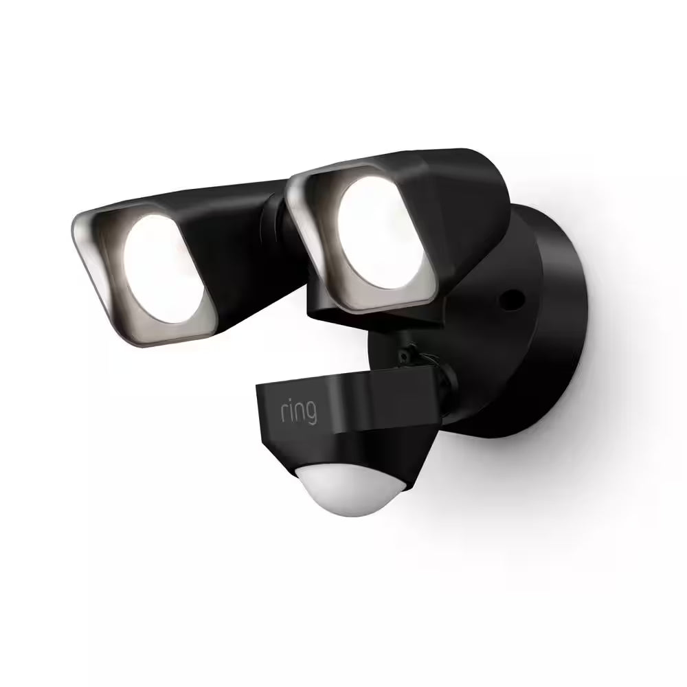 Floodlight Wired - Outdoor Smart Lighting with Adjustable Motion Detection, Integrated Leds, 2000 Lumens, Black